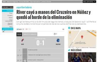 Imprensa argentina destacou m atuao do River diante de um Cruzeiro implacvel na marcao
