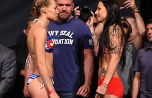 Imagens da pesagem e das encaradas do UFC 187 - Rose Namajunas x Nina Ansaroff 