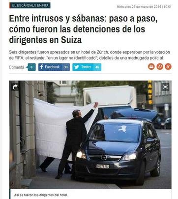 La Nacin (Argentina) - Entre lenois: passo a passo, como foram as detenes dos dirigentes na Sua
