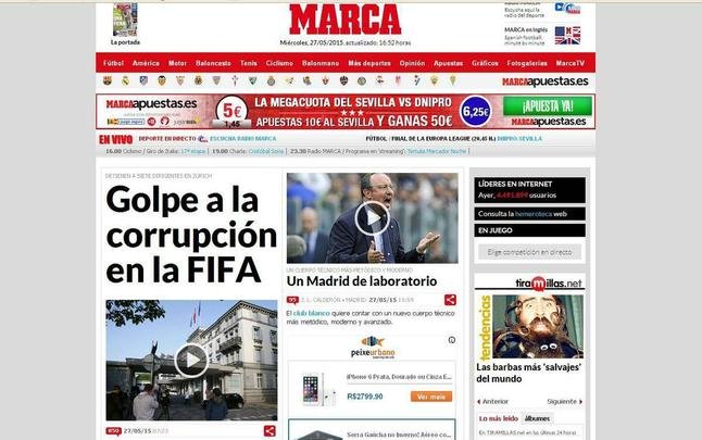 Marca (Espanha) - Um golpe  corrupo na Fifa
