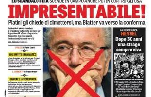 La Gazzetta dello Sport: Platini pediu demisso de Blatter. Mas Blatter vai para a votao 