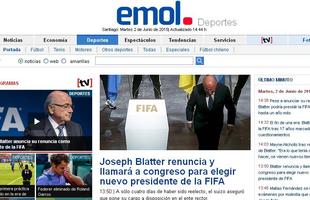 El Mercurio, do Chile - Blatter renunciu  Fifa e convocou um congresso para eleger seu sucessor