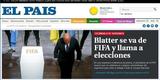 El Pas, do Uruguai - Blatter deixa Fifa e chama eleies
