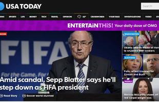 US Today - Sepp Blatter anuncia que vai deixar o cargo de presidente da Fifa
