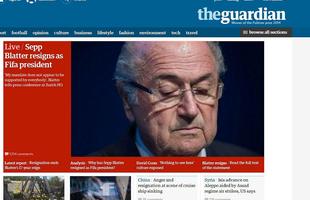 The Guardian, da Inglaterra -  Blatter renuncia. 'Meu mandato no parece que ser apoiado por todos'