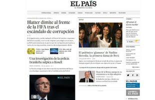 El Pas, da Espanha - Blatter renuncia como chefe da FIFA aps o escndalo de corrupo