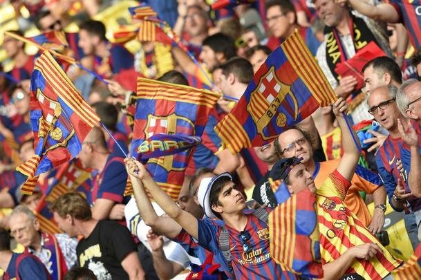 Torcedores de Juventus e Barcelona chegaram ao estádio muito animados com a expectativa de uma grande final em Berlin