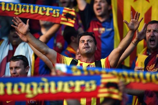 Torcedores de Juventus e Barcelona chegaram ao estádio muito animados com a expectativa de uma grande final em Berlin