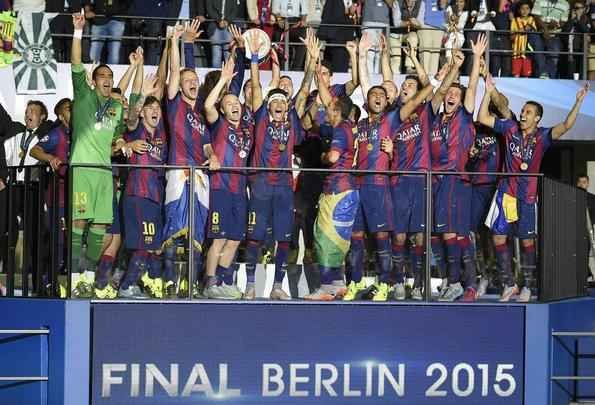Barcelona venceu a Juventus por 3 a 1, com gols de Rakitic, Suarez e Neymar, e faturou o quinto título da Liga dos Campeões