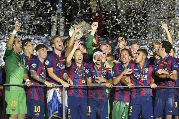 Barcelona venceu a Juventus por 3 a 1, com gols de Rakitic, Suarez e Neymar, e faturou o quinto título da Liga dos Campeões