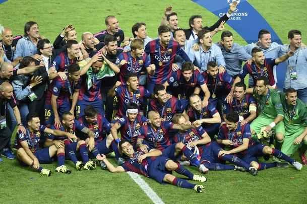 Barcelona venceu a Juventus por 3 a 1, com gols de Rakitic, Suarez e Neymar, e faturou o quinto título da Liga dos Campeões