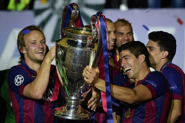 Barcelona venceu a Juventus por 3 a 1, com gols de Rakitic, Suarez e Neymar, e faturou o quinto título da Liga dos Campeões