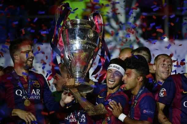 Barcelona venceu a Juventus por 3 a 1, com gols de Rakitic, Suarez e Neymar, e faturou o quinto título da Liga dos Campeões