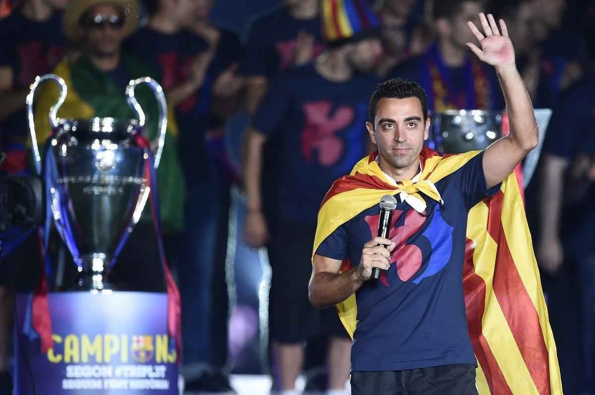 Com direito a festa, discurso dos jogadores e emoo, craques do Barcelona comemoram ttulo da Liga dos Campees no Estdio Camp Nou