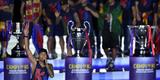 Com direito a festa, discurso dos jogadores e emoo, craques do Barcelona comemoram ttulo da Liga dos Campees no Estdio Camp Nou