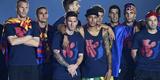 Com direito a festa, discurso dos jogadores e emoo, craques do Barcelona comemoram ttulo da Liga dos Campees no Estdio Camp Nou