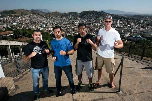 Astros do UFC 190 se encaram no Complexo do Alemo e participam de aula com o projeto social Faixa Preta de Jesus  - Maurcio Shogun, Rogrio Minotouro, Rodrigo Minotauro e Stefan Struve