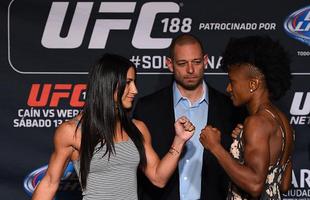 Imagens do Media Day e das encaradas do UFC 188 - Tecia Torres e Angela Hill