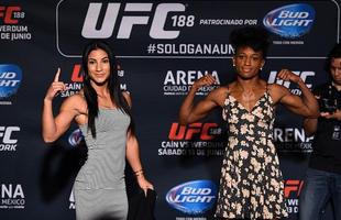 Imagens do Media Day e das encaradas do UFC 188 - Tecia Torres e Angela Hill