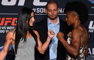 Imagens do Media Day e das encaradas do UFC 188 - Tecia Torres e Angela Hill