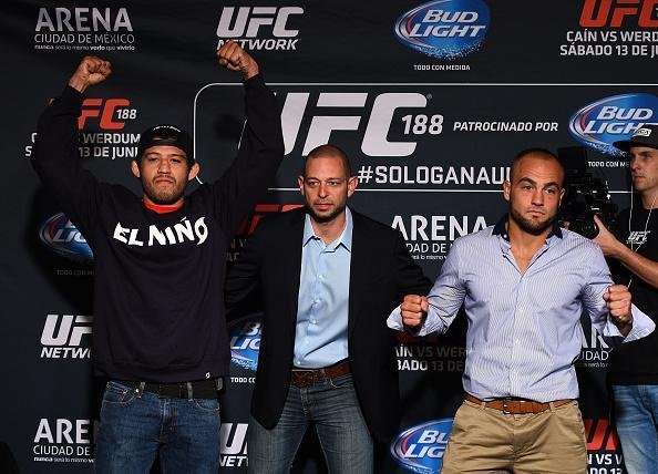Imagens do Media Day e das encaradas do UFC 188 - Gilbert Melendez e Eddie Alvarez