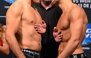 Imagens da pesagem do UFC 188 - Gilbert Melendez e Eddie Alvarez tm encarada tensa