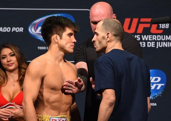 Imagens da pesagem do UFC 188 - Henry Cejudo e Chico Camus na encarada