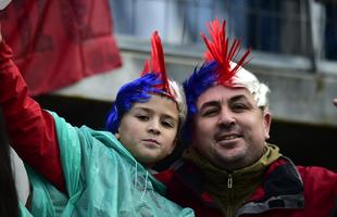 Torcedores do Peru e Brasil fizeram bonita festa no Chile para a estreia das selees na Copa Amrica