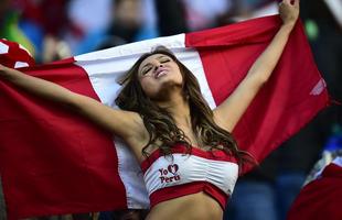 Torcedores do Peru e Brasil fizeram bonita festa no Chile para a estreia das selees na Copa Amrica