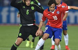 Imagens do empate entre Chile e Mxico, por 3 a 3, em Santiago
