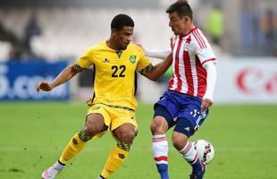 Fotos da vitria do Paraguai sobre a Jamaica por 1 a 0, em jogo vlido pelo Grupo B