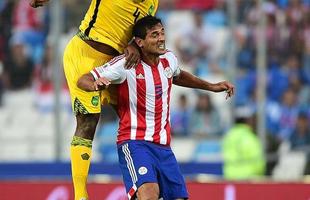 Fotos da vitria do Paraguai sobre a Jamaica por 1 a 0, em jogo vlido pelo Grupo B