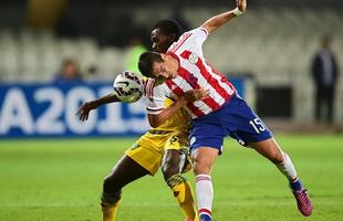 Fotos da vitria do Paraguai sobre a Jamaica por 1 a 0, em jogo vlido pelo Grupo B