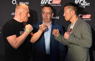 Media Day do UFC Berlim - encarada entre Dennis Siver e Tatsuya Kawajiri 