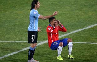 Imagens da vitria do Chile sobre o Uruguai, pela Copa Amrica