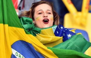 Veja fotos dos torcedores na partida entre Brasil e Paraguai pelas quartas de final da Copa Amrica
