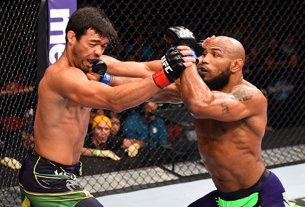 Imagens da vitria de Yoel Romero sobre Lyoto Machida no UFC em Hollywood