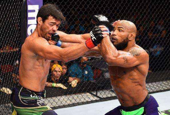Imagens da vitria de Yoel Romero sobre Lyoto Machida no UFC em Hollywood