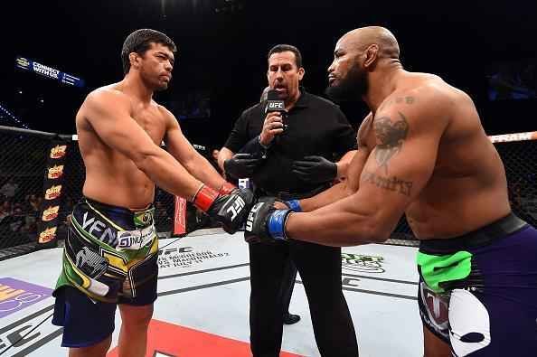 Imagens da vitria de Yoel Romero sobre Lyoto Machida no UFC em Hollywood