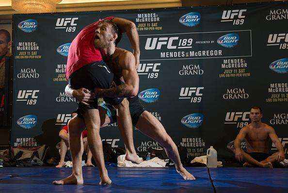 Imagens do treino aberto do UFC 189, em Las Vegas - Conor McGregor