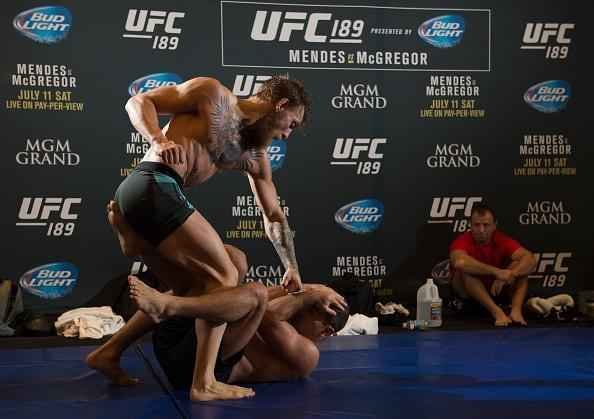 Imagens do treino aberto do UFC 189, em Las Vegas - Conor McGregor na atividade