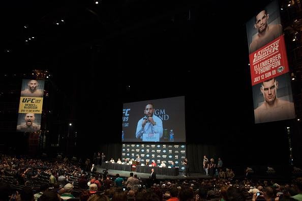 Imagens da coletiva pr-lutas do UFC 189, em Las Vegas