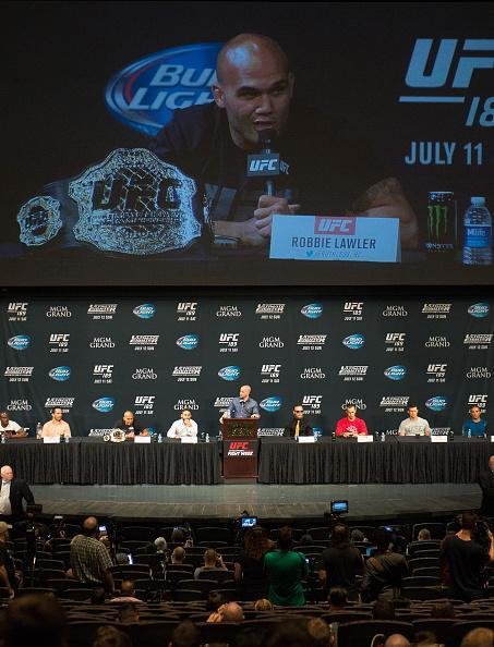 Imagens da coletiva pr-lutas do UFC 189, em Las Vegas