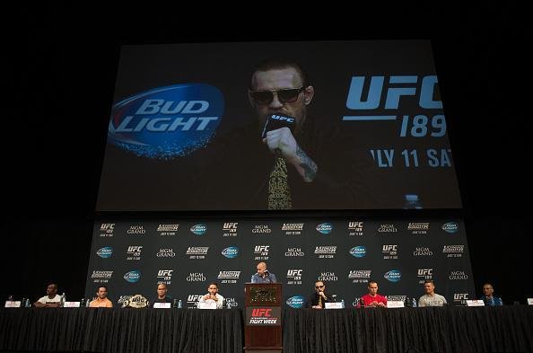 Imagens da coletiva pr-lutas do UFC 189, em Las Vegas