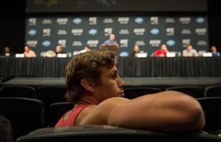 Imagens da coletiva pr-lutas do UFC 189, em Las Vegas - Parceiro de Chad Mendes, Urijah Faber