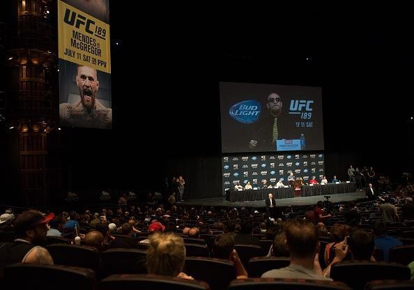Imagens da coletiva pr-lutas do UFC 189, em Las Vegas