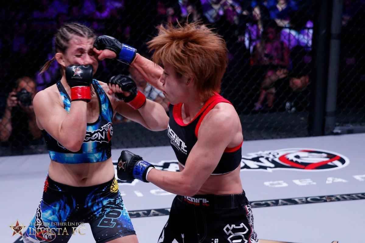 Ayaka Hamasaki venceu Hrica Tibrcio por deciso dividida - pelo cinturo do peso tomo