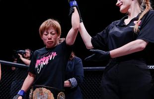 Ayaka Hamasaki venceu Hrica Tibrcio por deciso dividida - pelo cinturo do peso tomo