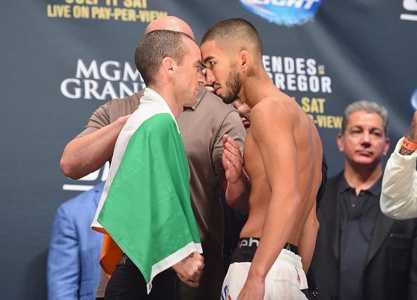 Veja imagens da pesagem e encaradas do UFC 189 - Neil Seery e Louis Smolka