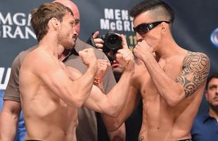 Veja imagens da pesagem e encaradas do UFC 189 - Brad Pickett e Thomas Almeida